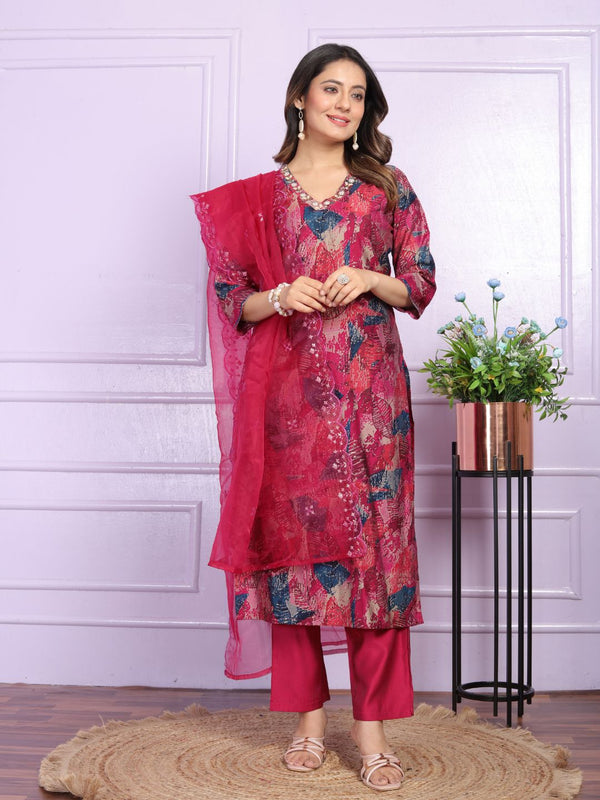 Modal Silk Kurta Set With Dupatta