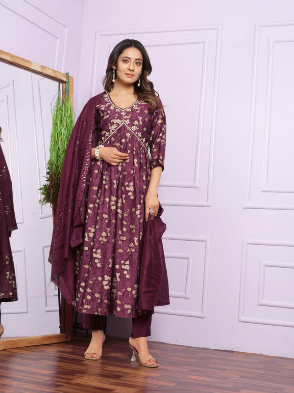 Modal Silk Kurta Set With Dupatta