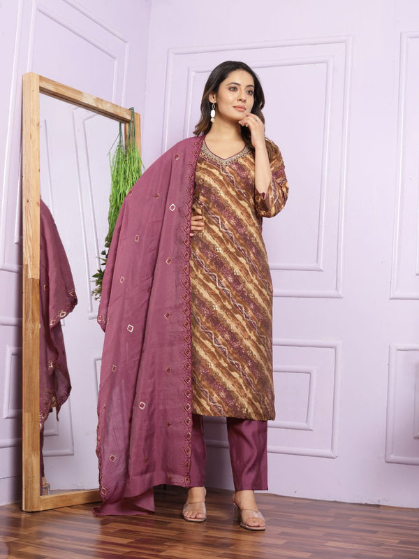 Modal Silk Kurta Set With Dupatta