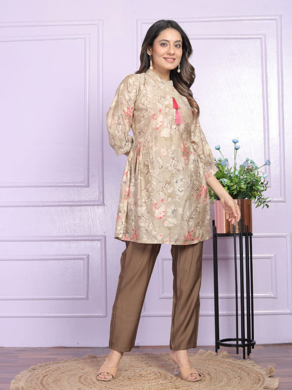 Modal Silk Tunic Pent Set