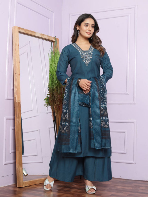 Rusian Silk Kurta Set With Dupatta