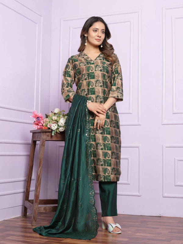 Modal Silk Kurta Set With Dupatta