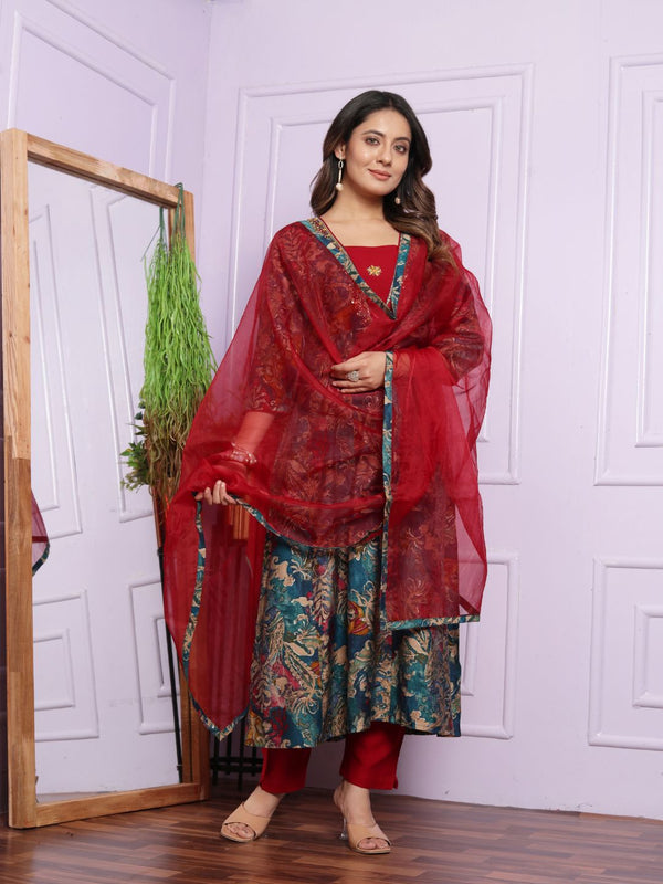 Modal Silk Kurta Set With Dupatta