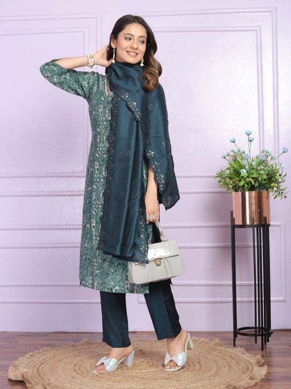 Modal Silk Kurta Set With Dupatta