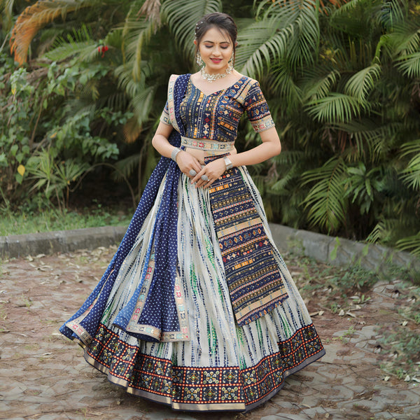 Traditional Royal Blue lahenga Choli