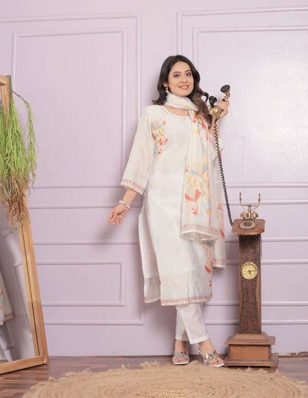 Modal Silk Kurta Set With Dupatta