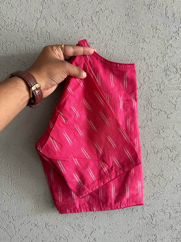 Pure Ikkat Handloom Cotton Blouse