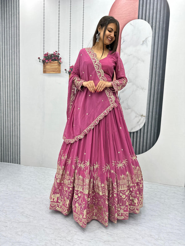 Fox Georgette Lehenga